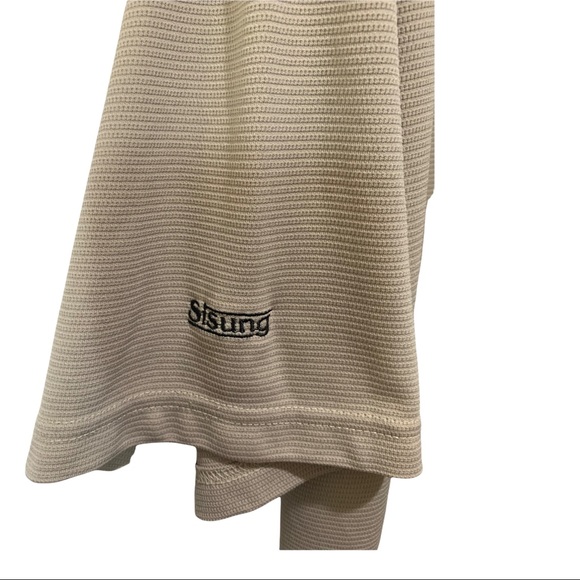 ILMIGLIORE BEIGE HIGH COLLAR EMBROIDERED LOGO SS MEN'S DRESS SHIRT SIZE XL - Picture 9 of 16